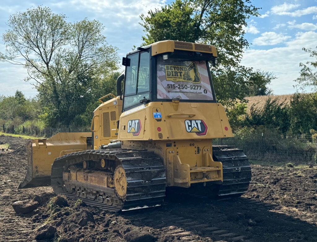 Caterpillar D4 doing site preparation work