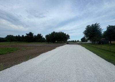 Crushed rock gravel service road project
