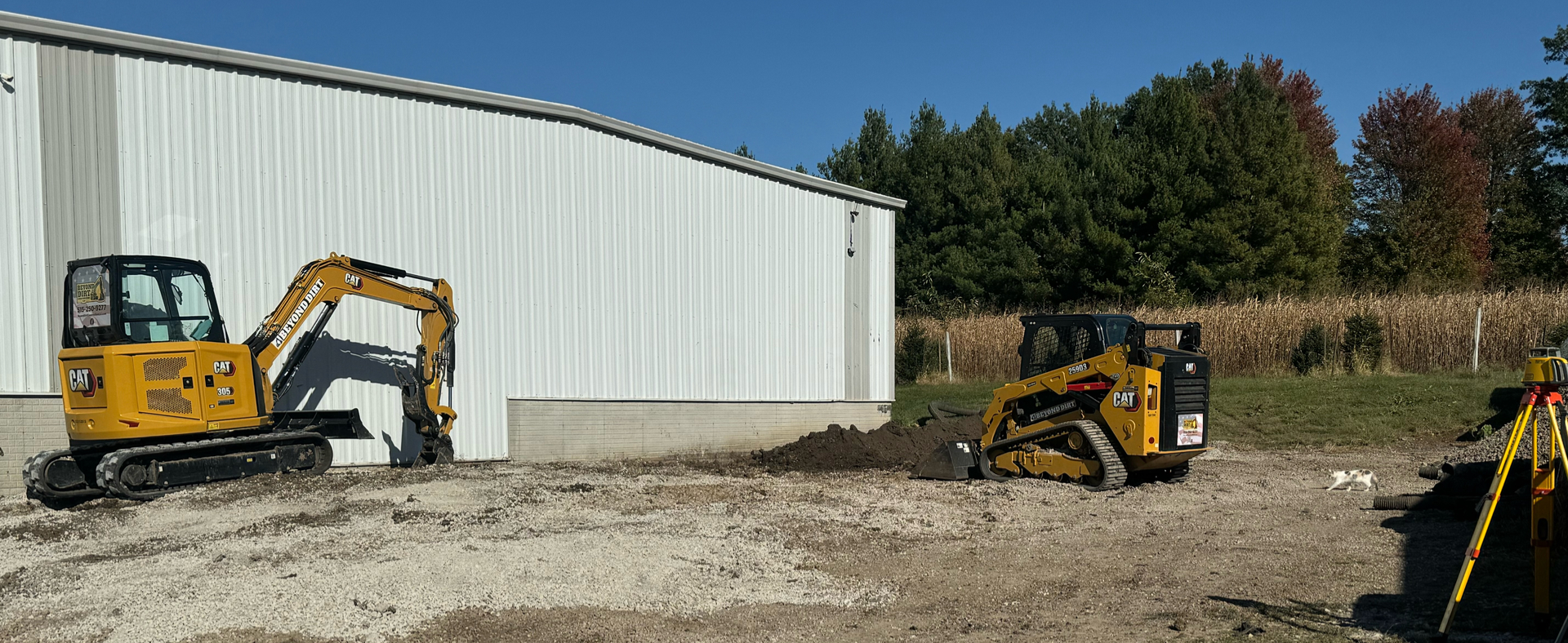 Excavator and skid loader